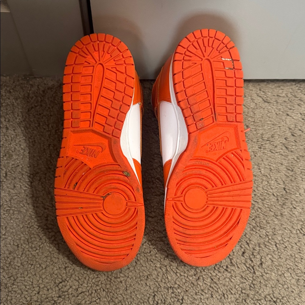 Nike Women’s High-Top Sneakers in Orange and White - Picture 4 of 6